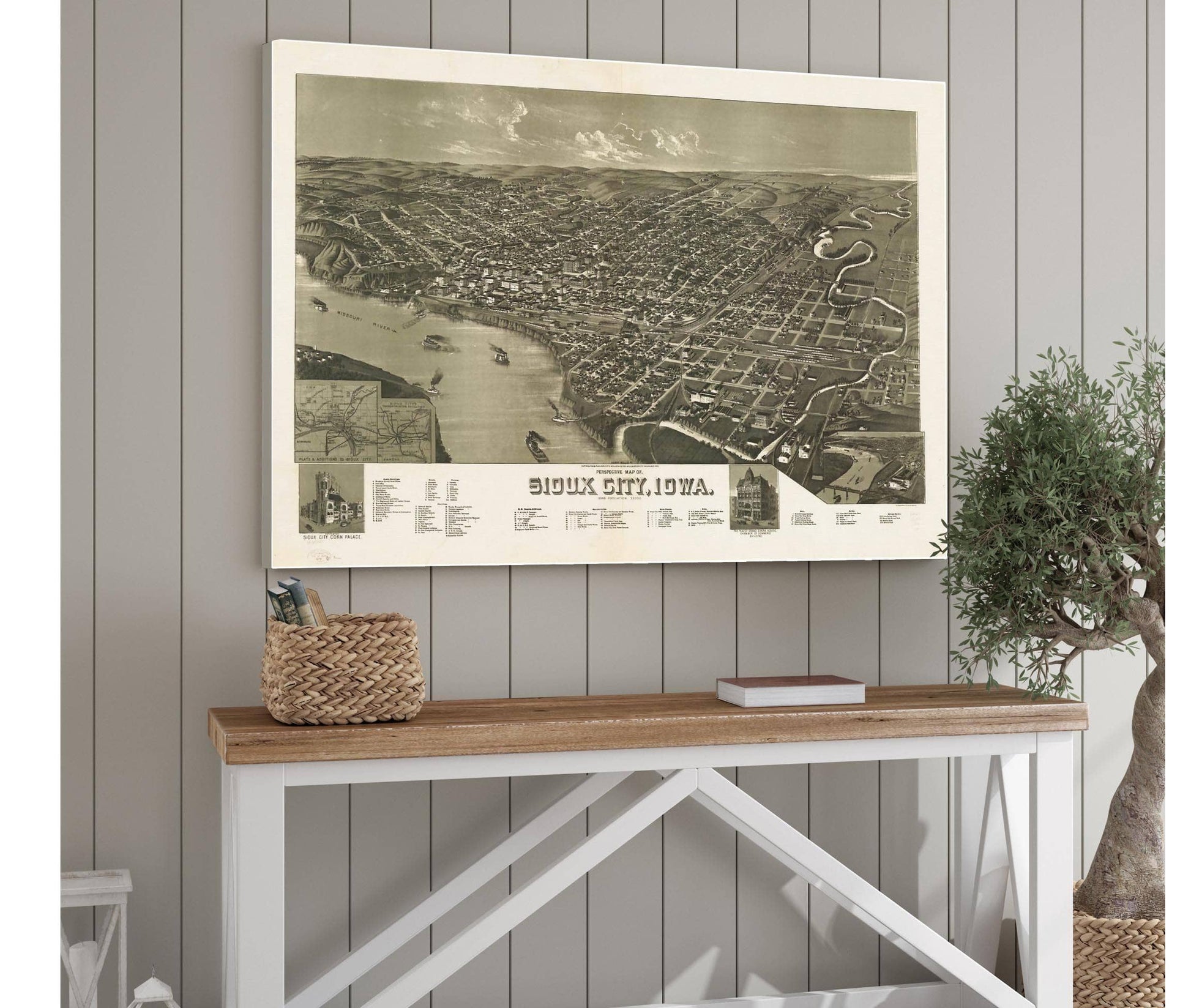 Perspective Map Of Sioux City Iowa 1888  State Of Iowa