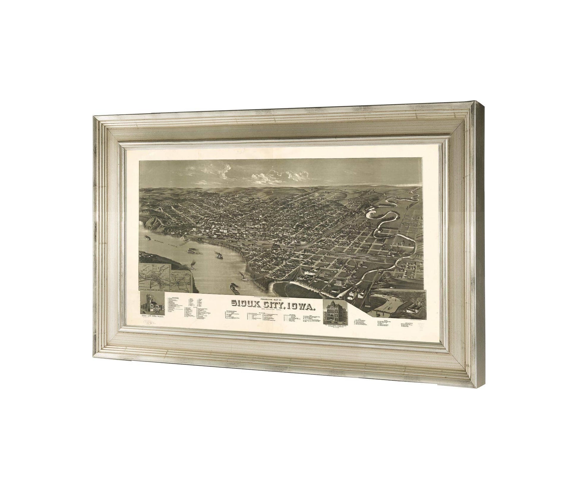 Perspective Map Of Sioux City Iowa 1888  State Of Iowa