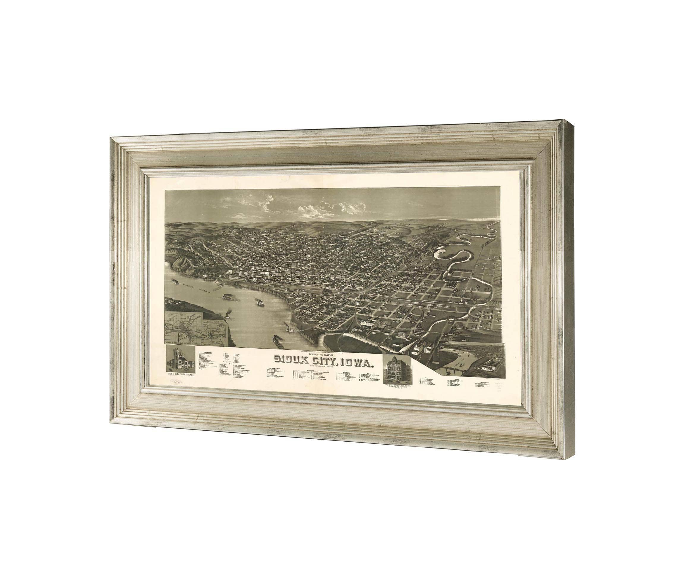 Perspective Map Of Sioux City Iowa 1888  State Of Iowa