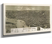 Perspective Map Of Sioux City Iowa 1888  State Of Iowa
