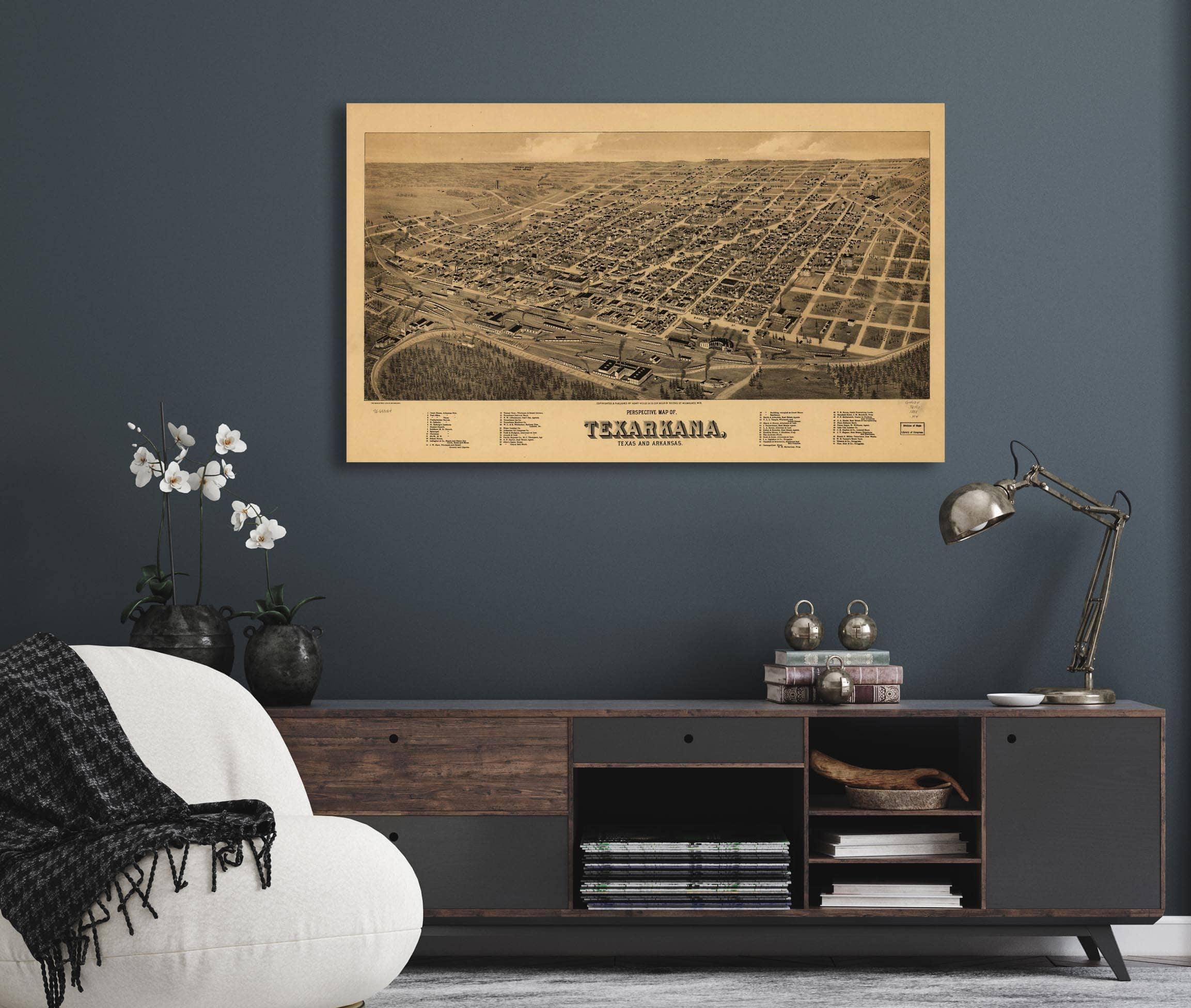 Perspective Map Of Texarkana Texas And Arkansas  State Of Arkansas