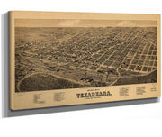 Perspective Map Of Texarkana Texas And Arkansas  State Of Arkansas
