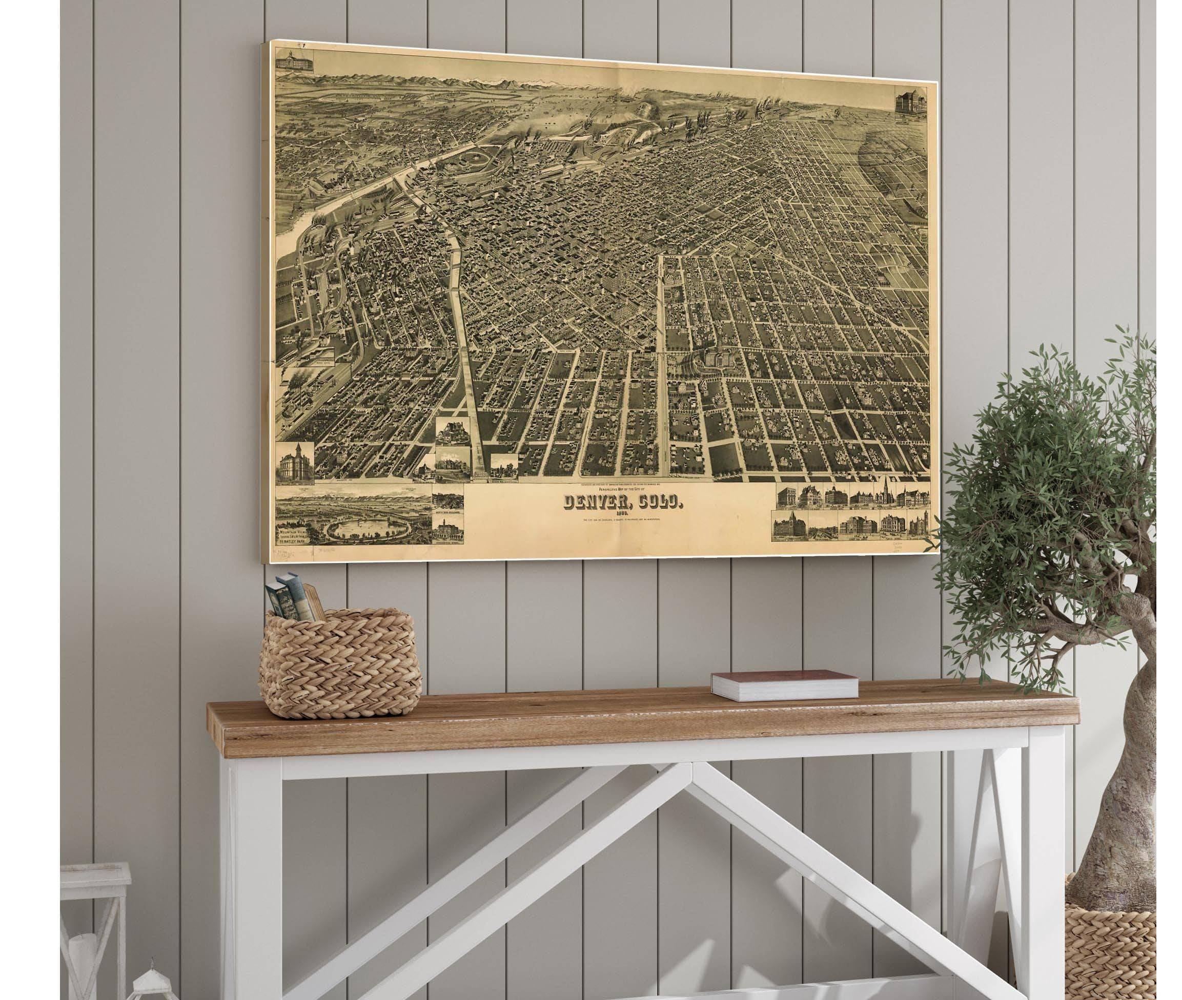 Perspective Map Of The City Of Denver Colo 1889  State Of JPEG
