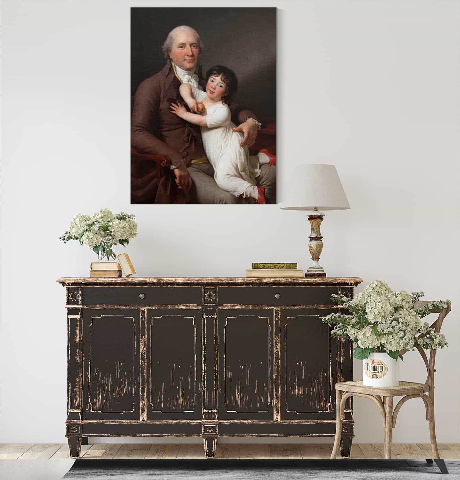 Peter Tutein With His Youngest Son Louis Alexander by Jens Juel