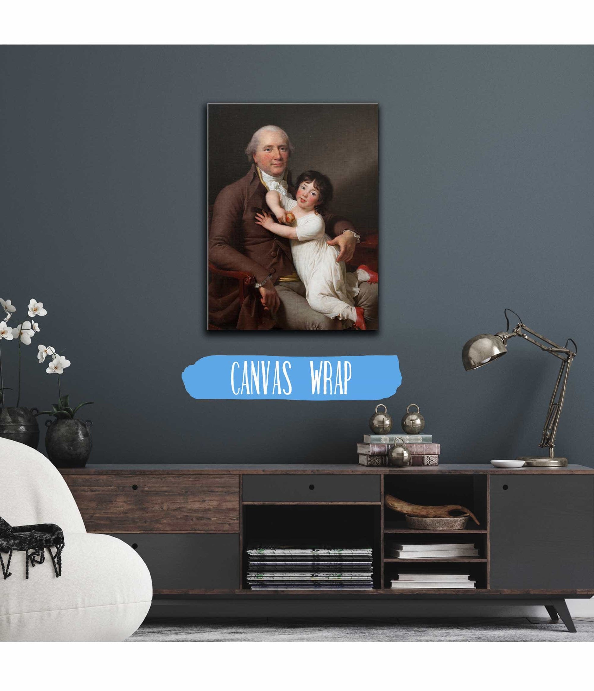 Peter Tutein With His Youngest Son Louis Alexander by Jens Juel