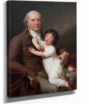 Peter Tutein With His Youngest Son Louis Alexander by Jens Juel