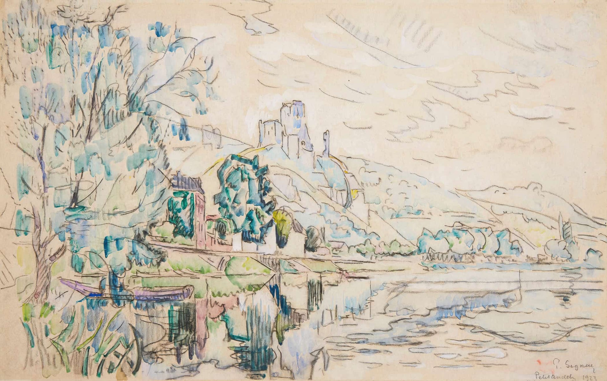 Petit Andely Chateau Gaillard by Paul Signac