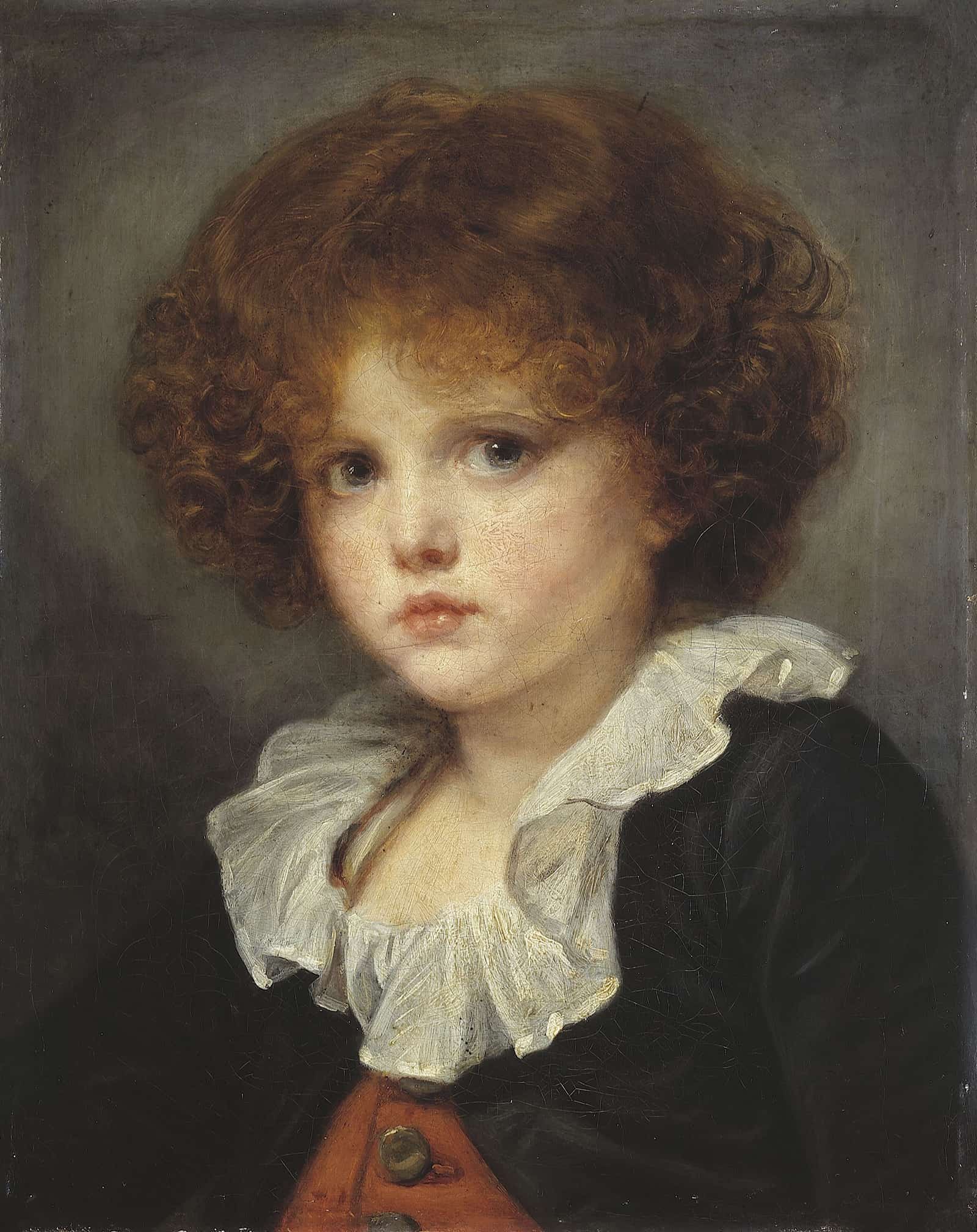 Petit Garcon Au Gilet Rouge by Jean Baptiste Greuze