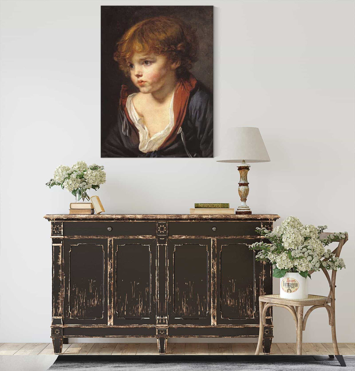 Petit Garcon Blond A La Chemise Ouverte by Jean Baptiste Greuze