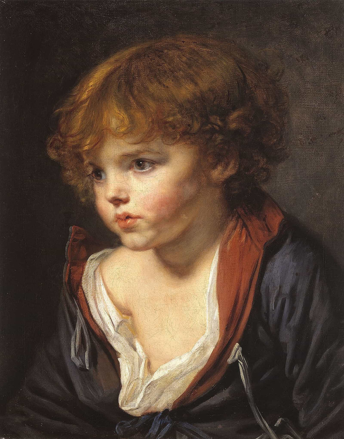 Petit Garcon Blond A La Chemise Ouverte by Jean Baptiste Greuze