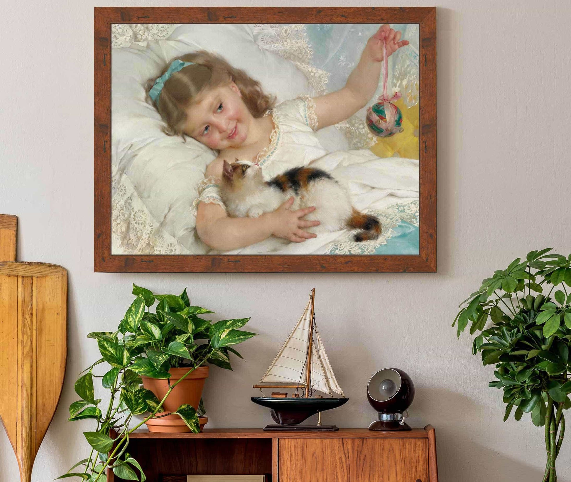 Petite Fille & Chat by Emile Munier