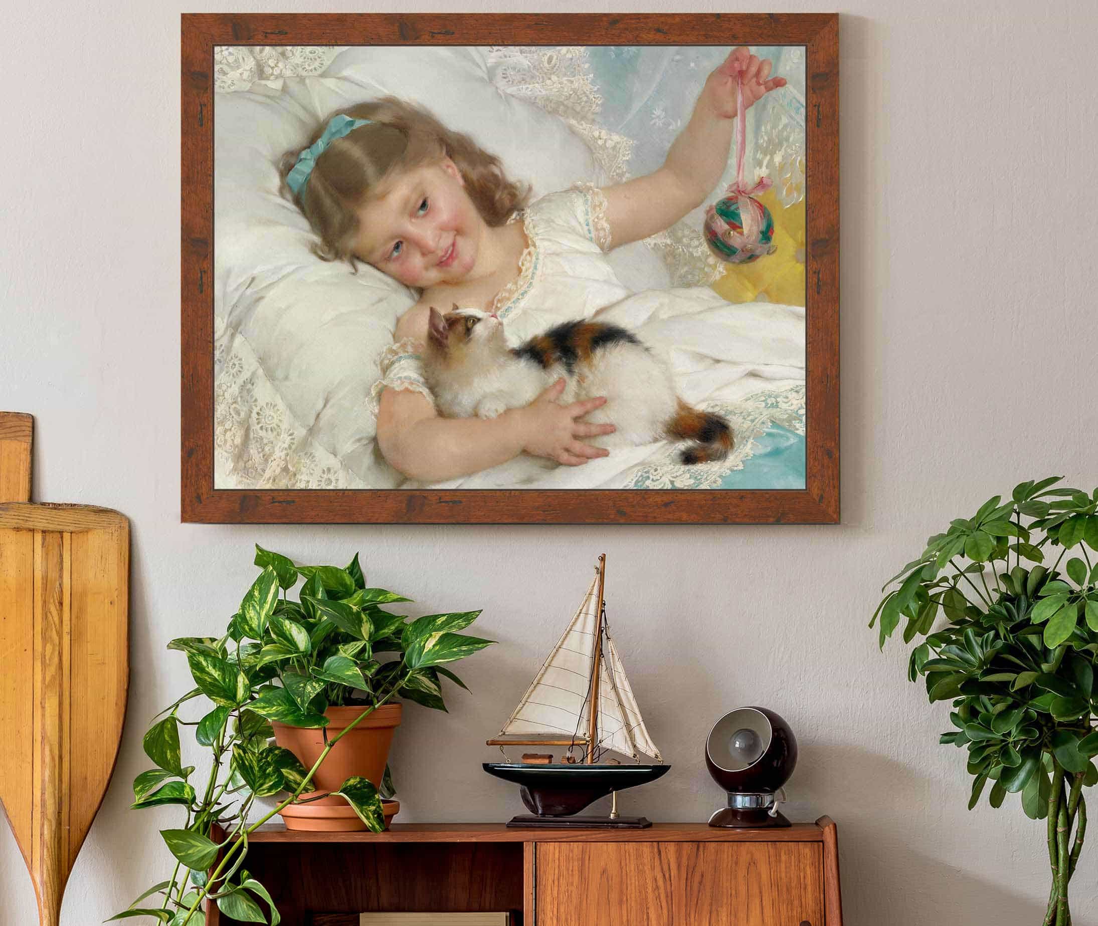 Petite Fille & Chat by Emile Munier