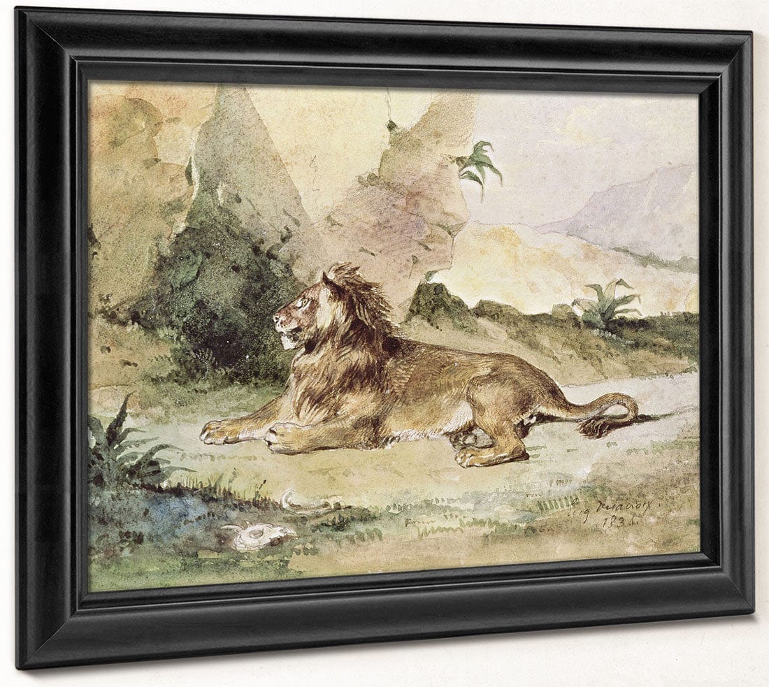 A Lion In The Desert By Ferdinand Victor Eugene Delacroix Phoenix 4x3