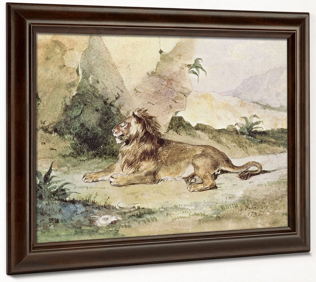 A Lion In The Desert By Ferdinand Victor Eugene Delacroix Phoenix 4x3