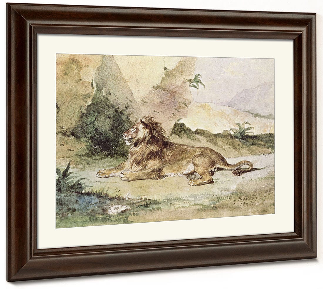 A Lion In The Desert By Ferdinand Victor Eugene Delacroix Phoenix 4x3