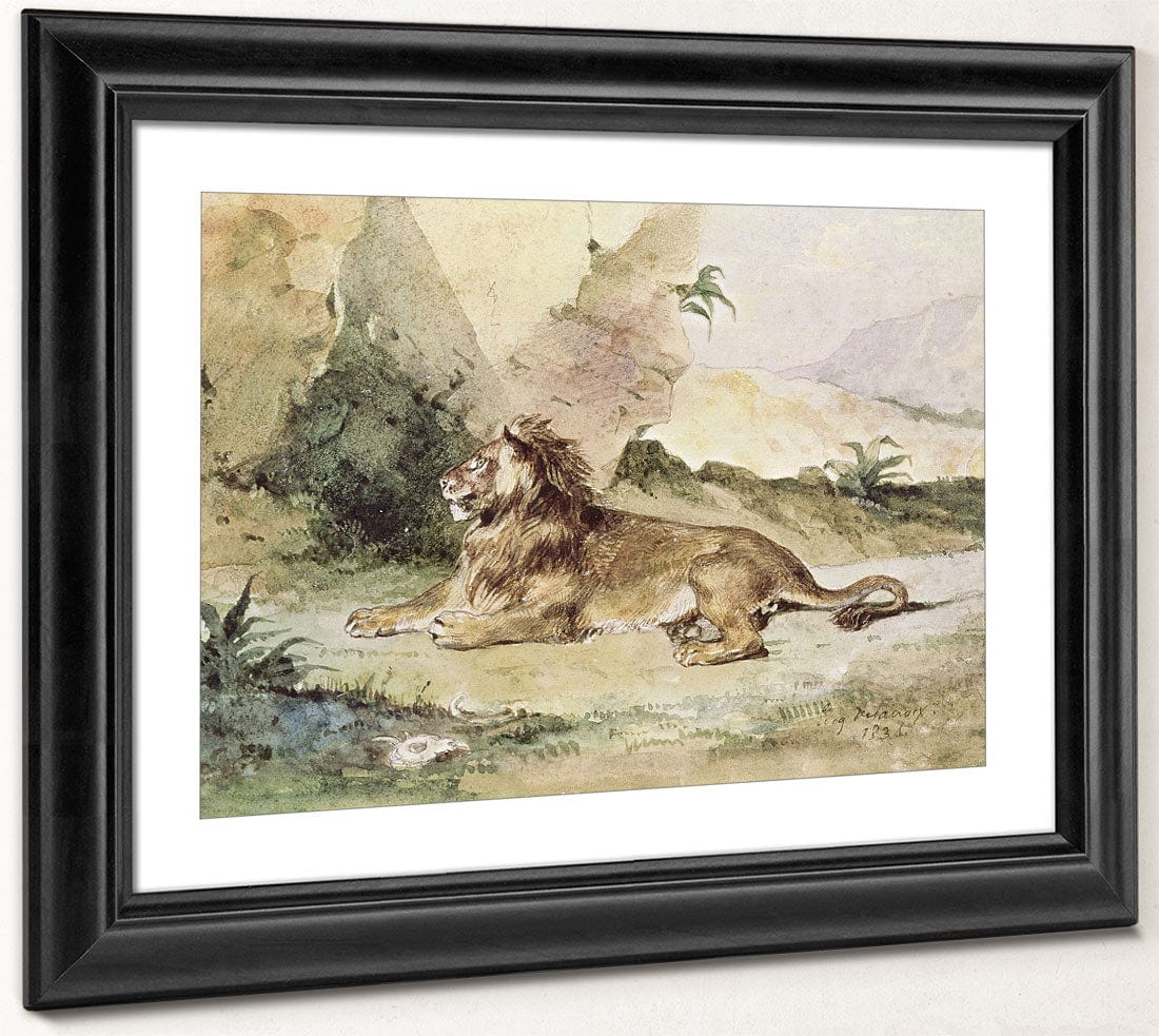 A Lion In The Desert By Ferdinand Victor Eugene Delacroix Phoenix 4x3