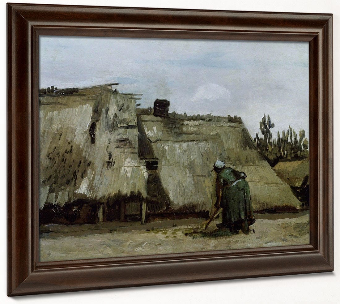 A Peasant Woman Digging In Front Of Her Cottage By Vincent Van Gogh Phoenix 4x3