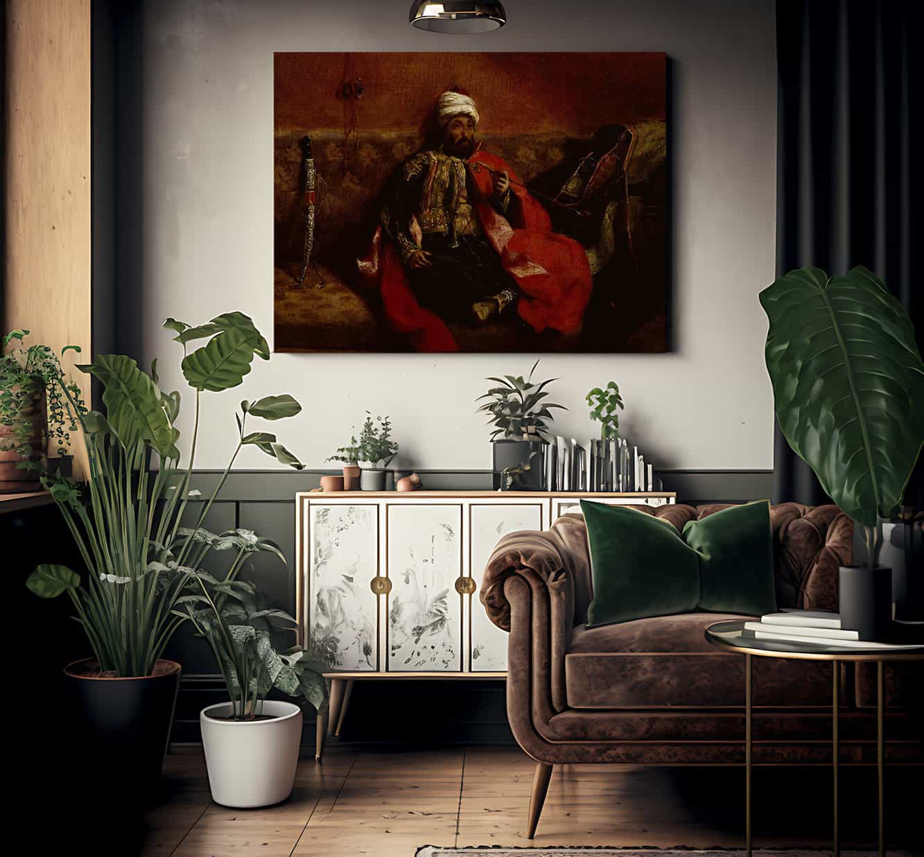 A Turk Smoking Sitting On A Sofa By Ferdinand Victor Eugene Delacroix Phoenix 4x3