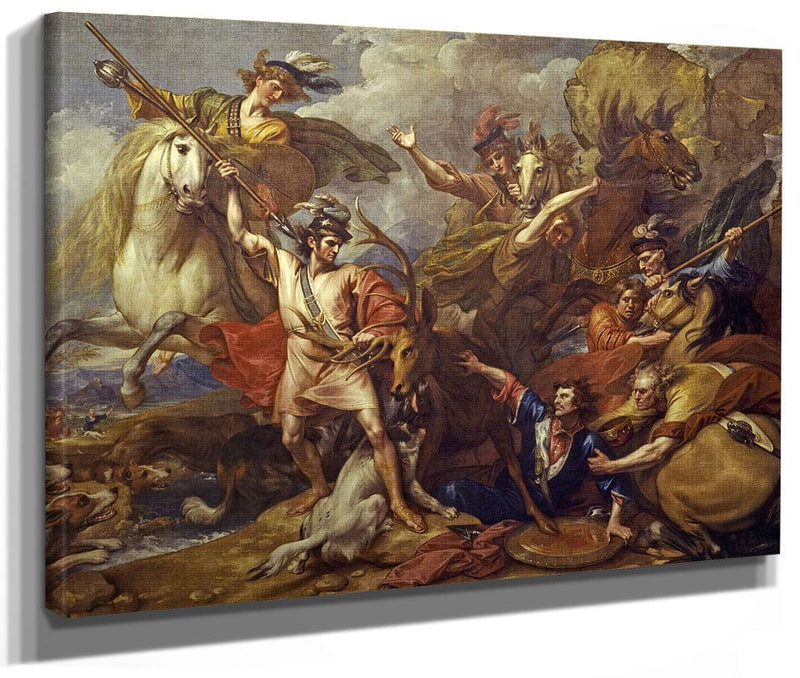 Alexander Iii Of Scotland Rescued From The Fury Of A Stag By The Intrepidity Of Colin Fitzgerald ('The Death Of The Stag') By Benjamin West Phoenix 4x3