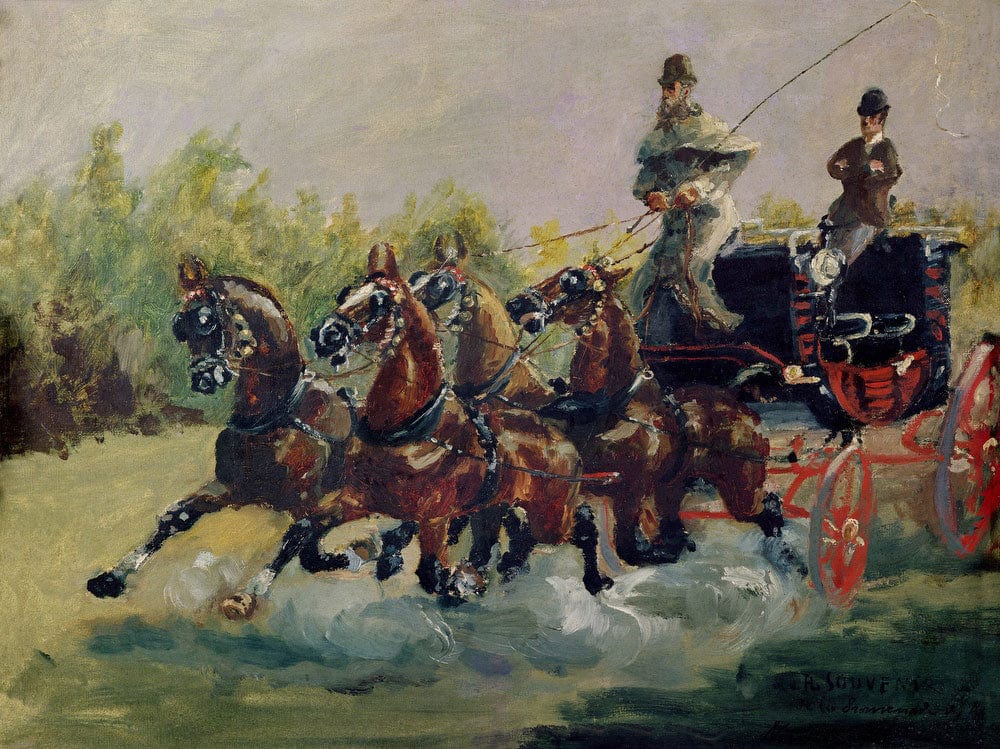 Alphonse De Toulouse Lautrec Monfa (1838 1913) Driving His Mail Coach In Nice By Henri Marie Raymond De Toulouse Lautrec Monfa Phoenix 4x3