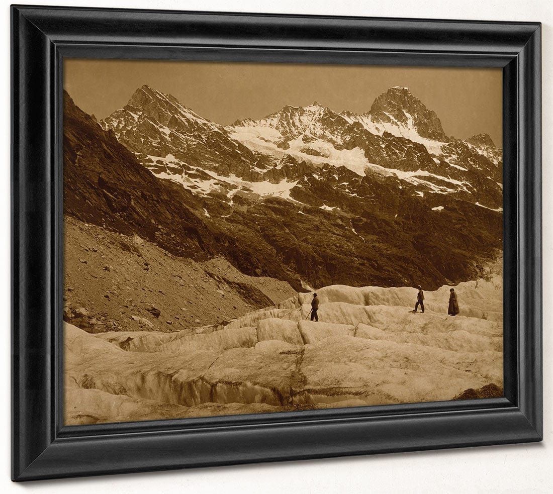 Alpine Landscape, Three Hikers On A Glacier By Adolphe Braun Phoenix 4x3