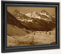 Alpine Landscape, Three Hikers On A Glacier By Adolphe Braun Phoenix 4x3