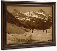 Alpine Landscape, Three Hikers On A Glacier By Adolphe Braun Phoenix 4x3