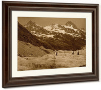 Alpine Landscape, Three Hikers On A Glacier By Adolphe Braun Phoenix 4x3