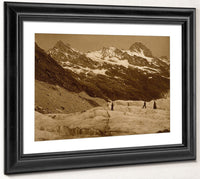 Alpine Landscape, Three Hikers On A Glacier By Adolphe Braun Phoenix 4x3