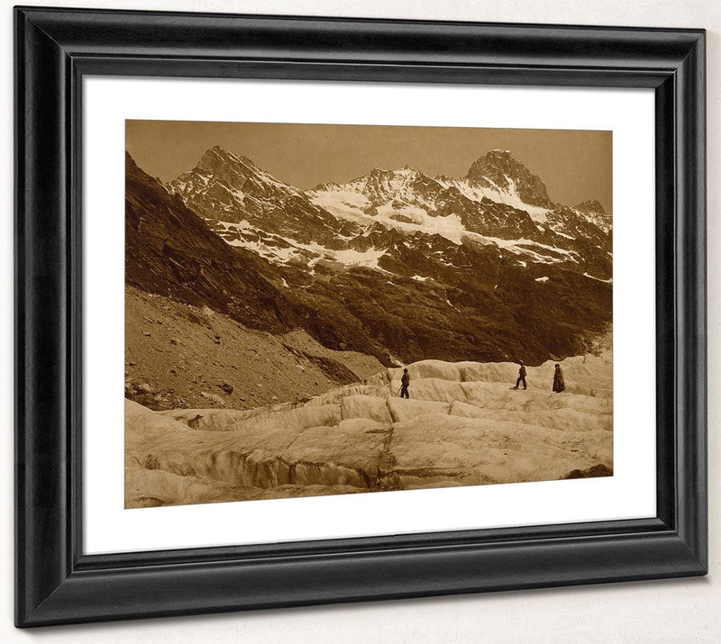 Alpine Landscape, Three Hikers On A Glacier By Adolphe Braun Phoenix 4x3