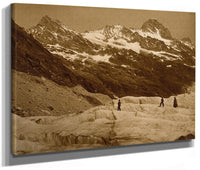 Alpine Landscape, Three Hikers On A Glacier By Adolphe Braun Phoenix 4x3