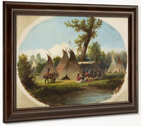 Assiniboin Encampment On The Upper Missouri By John Mix Stanley Phoenix 4x3