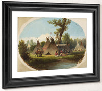 Assiniboin Encampment On The Upper Missouri By John Mix Stanley Phoenix 4x3