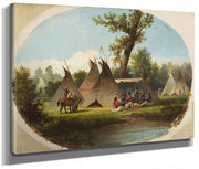 Assiniboin Encampment On The Upper Missouri By John Mix Stanley Phoenix 4x3