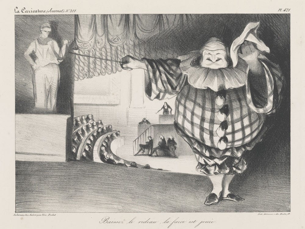 Baissez Le Rideau, La Farce Est Jouee (Lower The Curtain, The Farce Has Ended) By Honore Daumier Phoenix 4x3