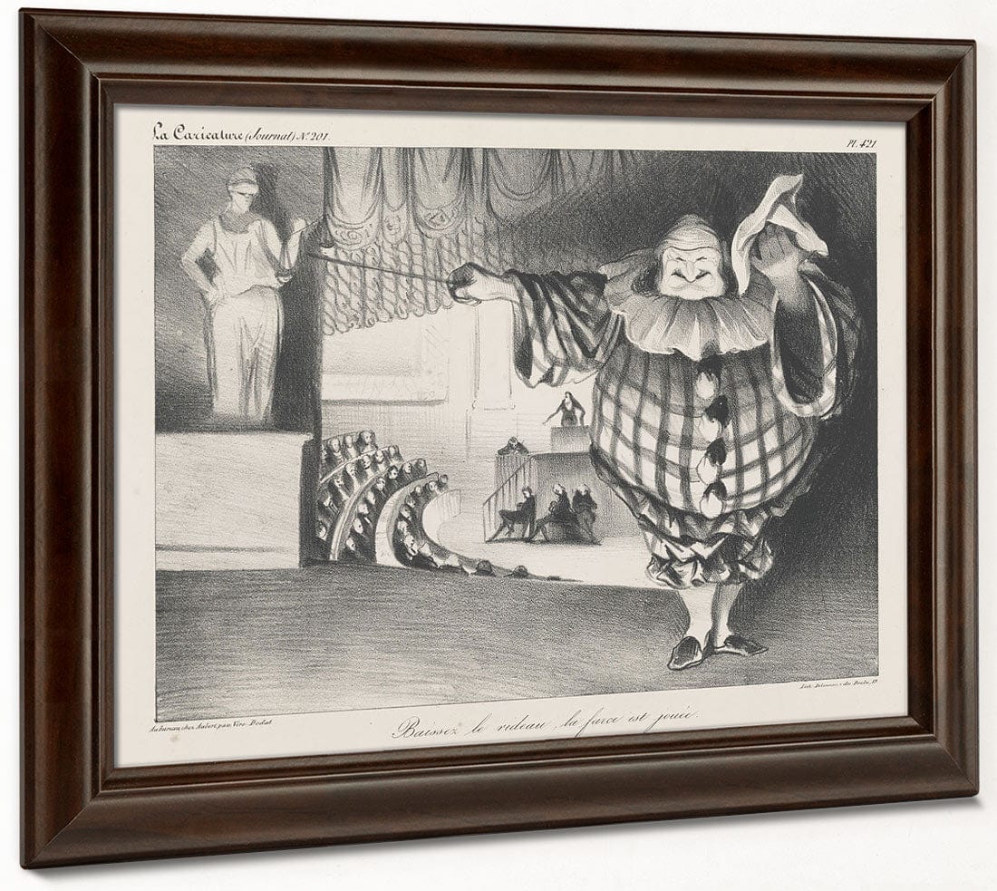 Baissez Le Rideau, La Farce Est Jouee (Lower The Curtain, The Farce Has Ended) By Honore Daumier Phoenix 4x3