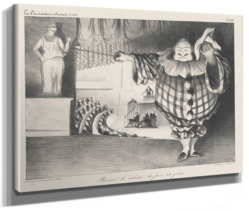 Baissez Le Rideau, La Farce Est Jouee (Lower The Curtain, The Farce Has Ended) By Honore Daumier Phoenix 4x3