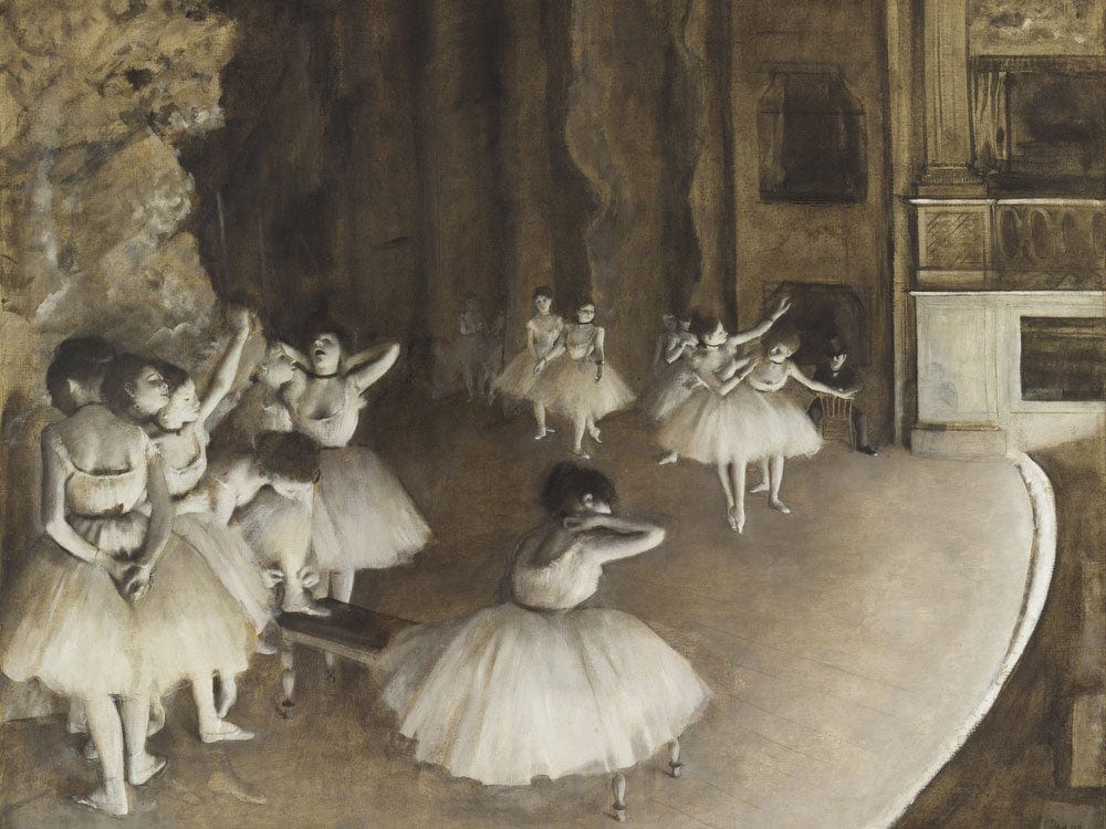 Ballet Rehearsal On Stage By Edgar Degas Phoenix 4x3