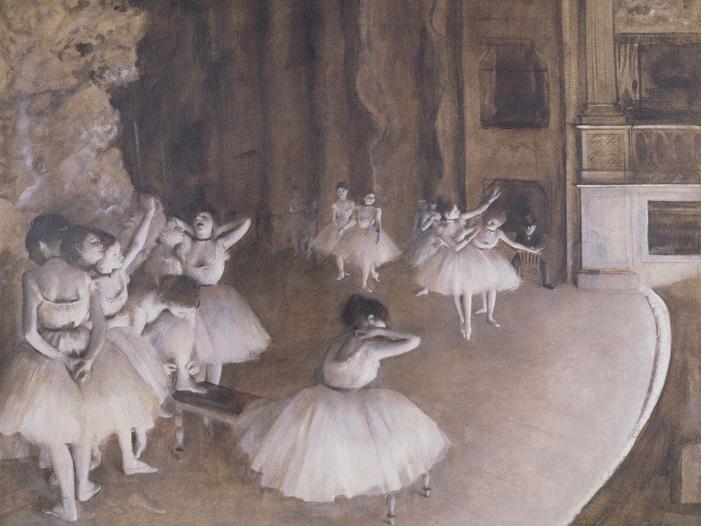 Ballet Rehearsal On The Stage By Edgar Degas Phoenix 4x3