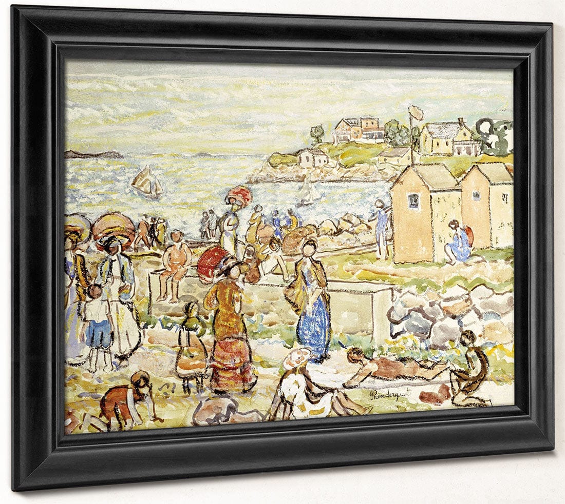 Bathers And Strollers At Marblehead By Maurice Brazil Prendergast Phoenix 4x3
