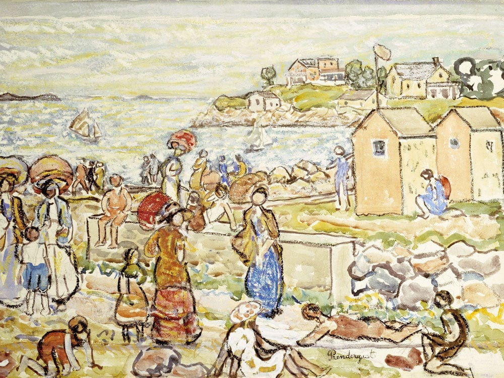 Bathers And Strollers At Marblehead By Maurice Brazil Prendergast Phoenix 4x3
