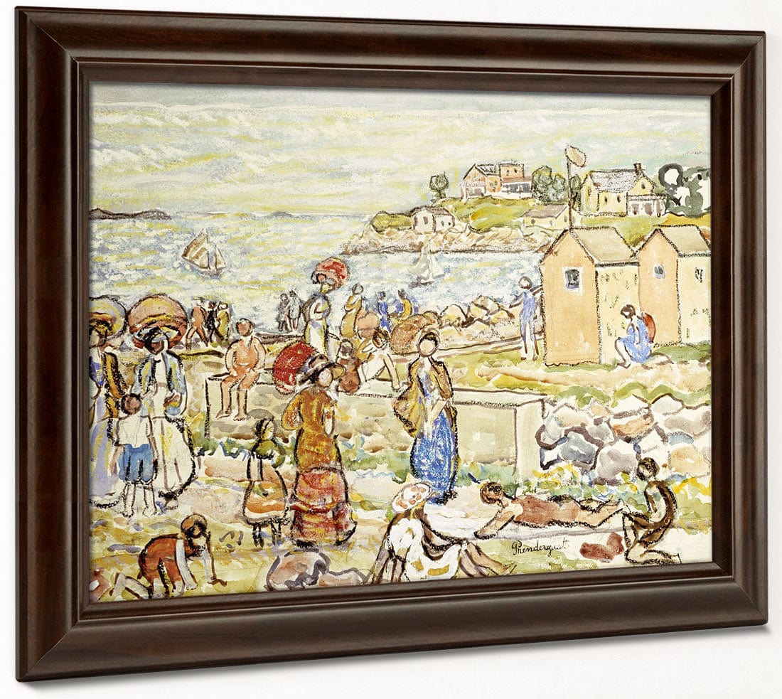 Bathers And Strollers At Marblehead By Maurice Brazil Prendergast Phoenix 4x3