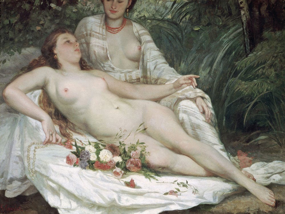 Bathers Or Two Nude Women By Jean Desire Gustave Courbet Phoenix 4x3