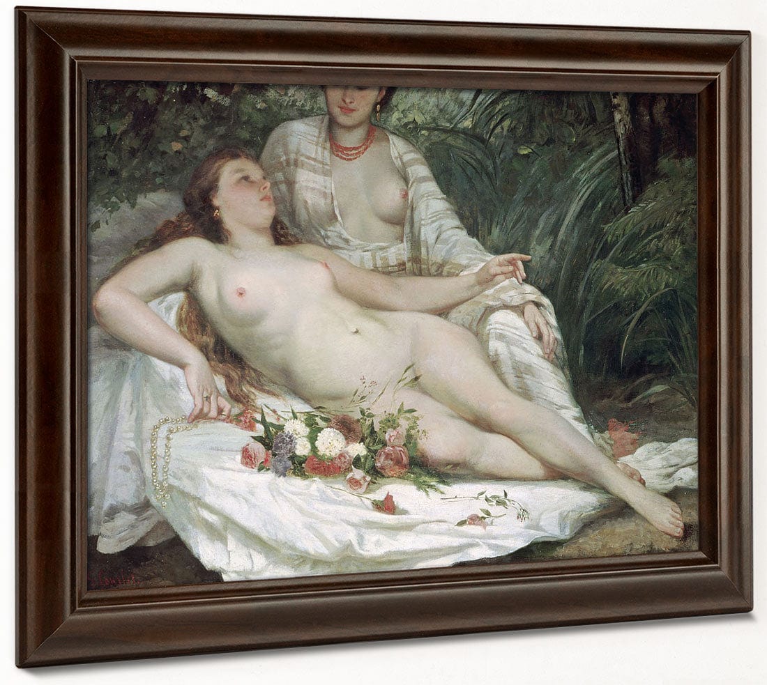 Bathers Or Two Nude Women By Jean Desire Gustave Courbet Phoenix 4x3