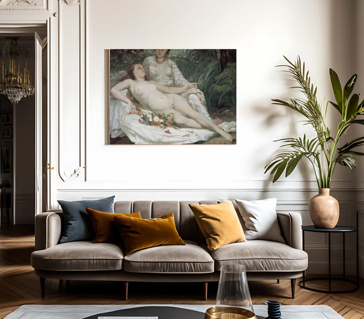 Bathers Or Two Nude Women By Jean Desire Gustave Courbet Phoenix 4x3