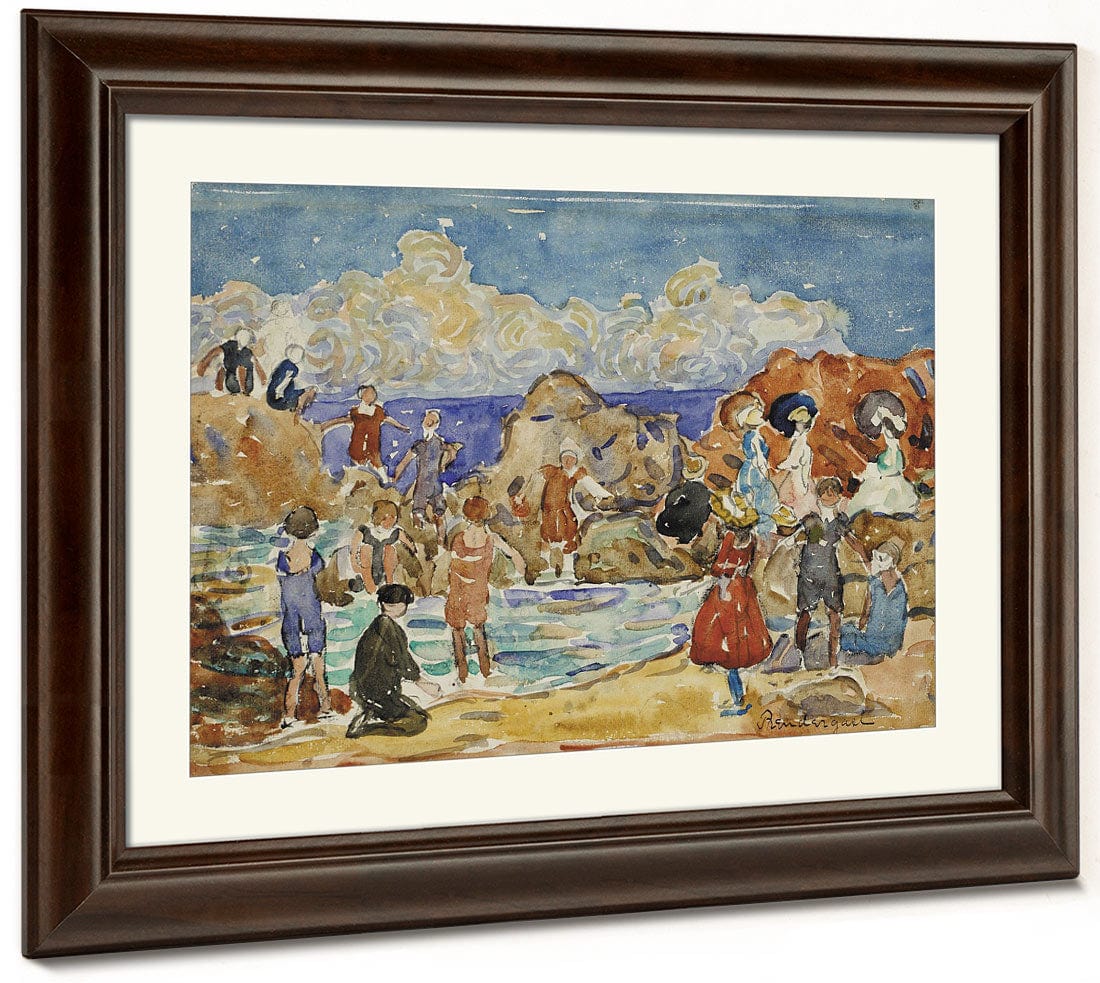 Bathers, St. Malo By Maurice Brazil Prendergast Phoenix 4x3