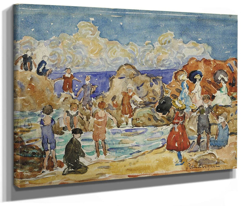 Bathers, St. Malo By Maurice Brazil Prendergast Phoenix 4x3