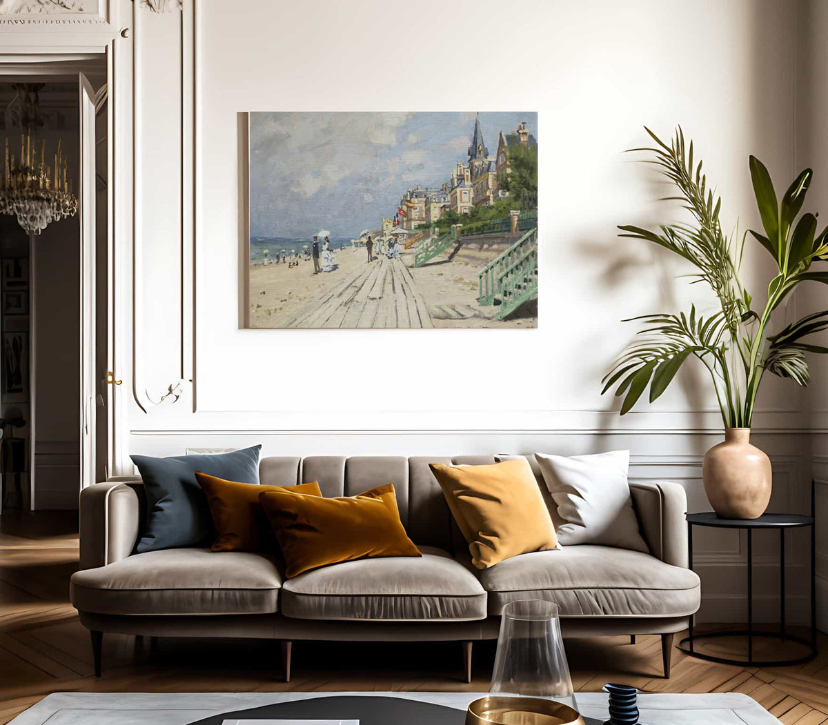 Beach At Trouville By Claude Monet Phoenix 4x3