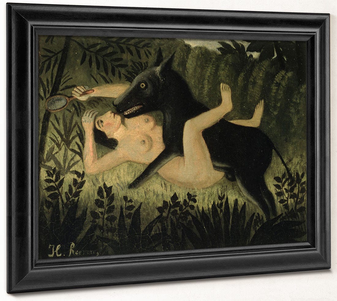 Beauty And The Beast By Henri Julien Felix Rousseau Phoenix 4x3