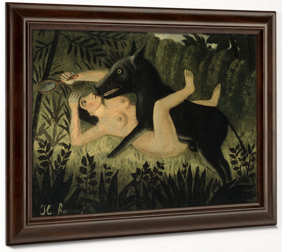 Beauty And The Beast By Henri Julien Felix Rousseau Phoenix 4x3
